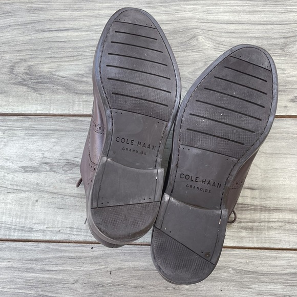 COLE HAAN Grand OS Wingtip Oxfords Men 8M Brown Leather Watson Brogue Dress Shoe - Picture 9 of 11